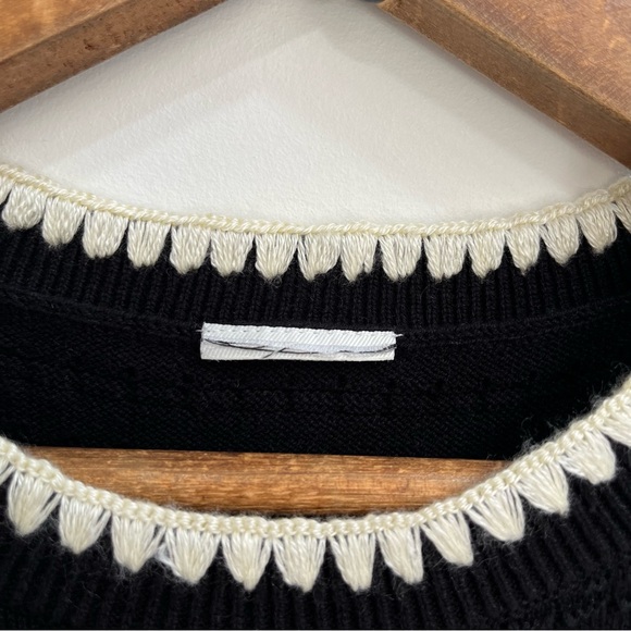 VARLEY Dwight Tank Dress Sleeveless Crochet Knit Black Size Small - Picture 13 of 16